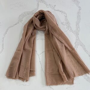 Merci Paris Mauve Pink Wool Silk Lightweight Gauze Scarf